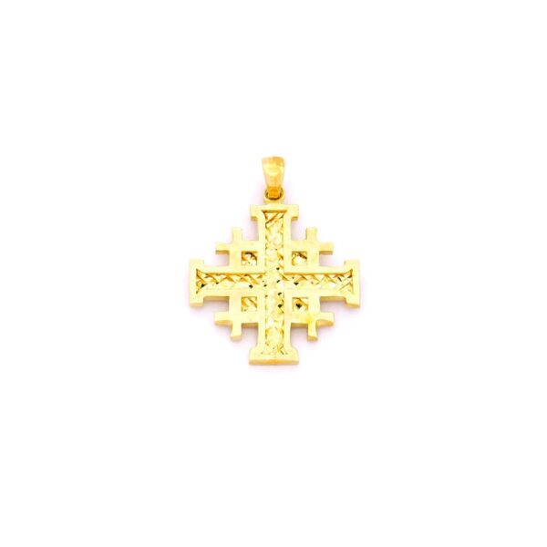 Colgante 14K Oro Cruz Jerusalén 08
